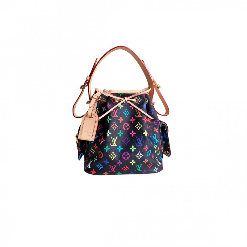 LOUIS VUITTON MONOGRAM MULTICOLOR PETIT NOE BLACK M42230 (27*24*18cm)