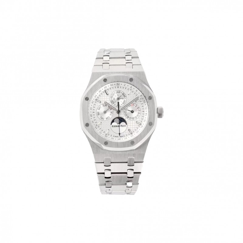 AUDEMARS PIGUET ROYAL OAK PERPETUAL CALENDAR STEEL WHITE DIAL WATCH 26574ST.OO.1220ST.01