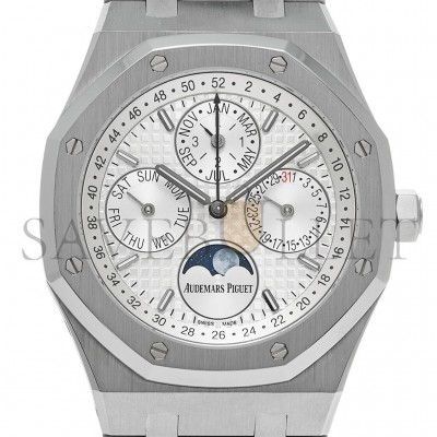 AUDEMARS PIGUET ROYAL OAK PERPETUAL CALENDAR STEEL WHITE DIAL 41MM WATCH 26574ST.OO.1220ST.01 AUDEMARS PIGUET ROYAL OAK PERPETUAL CALENDAR STEEL WHITE DIAL 41MM WATCH 26574ST.OO.1220ST.01