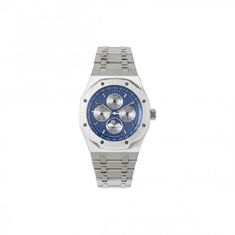 AUDEMARS PIGUET ROYAL OAK PERPETUAL CALENDAR TITANIUM BLUE DIAL 41MM WATCH 26574TI.OO.1220TI.01