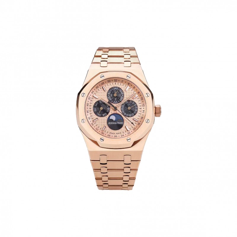 AUDEMARS PIGUET ROYAL OAK PERPETUAL CALENDAR ROSE GOLD 41MM WATCH 26584OR.OO1220OR.01