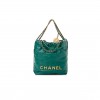 CHANEL MASTER SHINY CALFSKIN QUILTED MINI 22 BAG GREEN (20*19*6cm) 