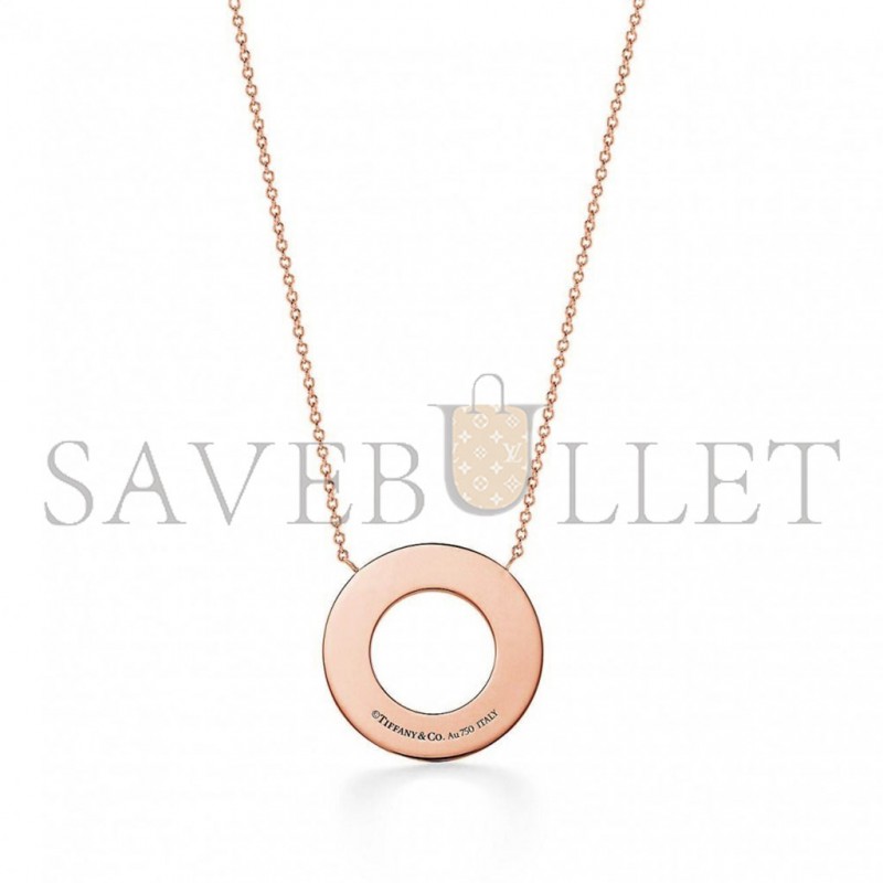 TIFFANY T DIAMOND CIRCLE PENDANT IN 18K ROSE GOLD 62996080