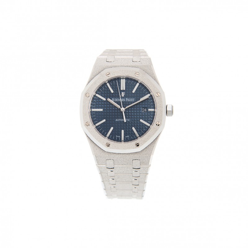 AUDEMARS PIGUET ROYAL OAK 37MM BLUE DIAL WATCH 15454