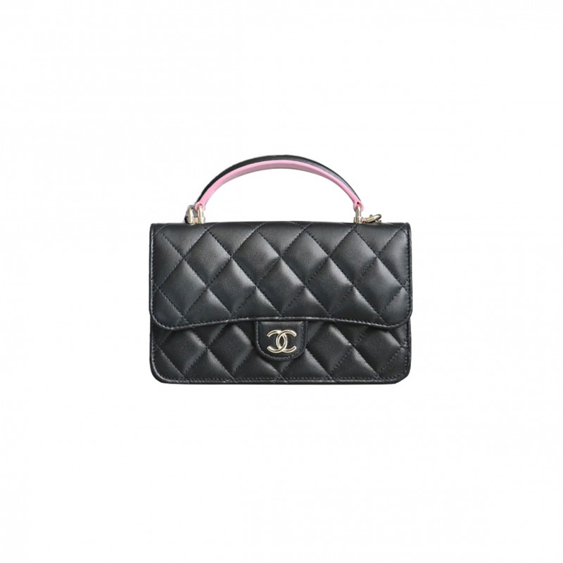 CHANEL MASTER CHAIN MOBILE PHONE BAG WOC DOUBLE COLOR (17.2*10*3.3cm) 