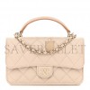 CHANEL MASTER LAMBSKIN QUILTED FLAP PHONE HOLDER WITH CHAIN BEIGE BROWN AP3226 (17.2*10*3.3cm)