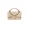 CHANEL MASTER LAMBSKIN QUILTED FLAP PHONE HOLDER WITH CHAIN BEIGE BROWN AP3226 (17.2*10*3.3cm)