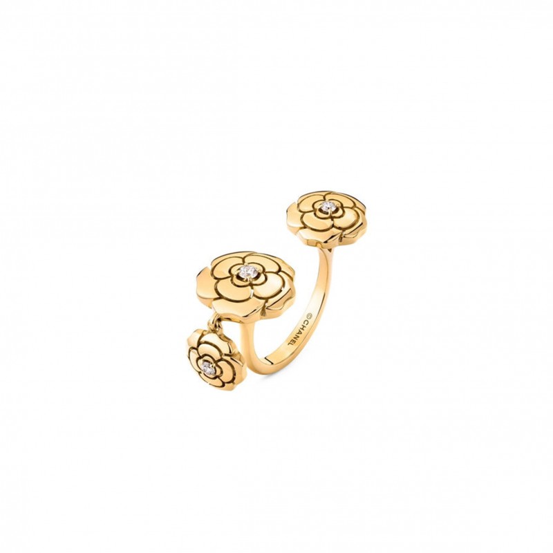 CHANEL EXTRAIT DE CAMÉLIA CHARMS RING J11873