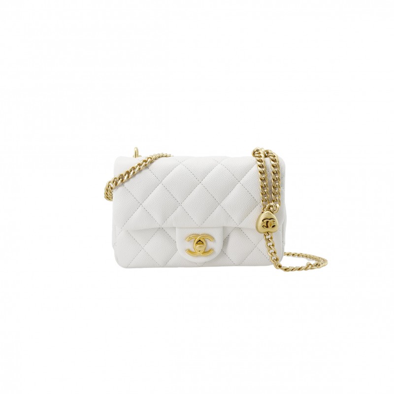 CHANEL MASTER HEART ADJUSTABLE BUCKLE COVER WHITE (19*13*5cm)