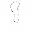 CHANEL BLACK AND WHITE CC LOGO FAUX PEARL LONG NECKLACE J89703