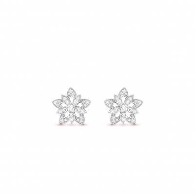 VAN CLEEF ARPELS LOTUS OPENWORK EARRINGS MINI MODEL VCARP0ZV00