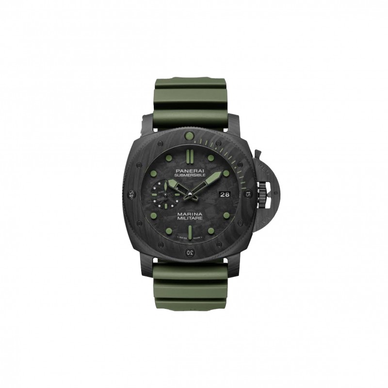 PANERAI SUBMERSIBLE MARINA MILITARECARBOTECH WATCH 47MM PAM00961