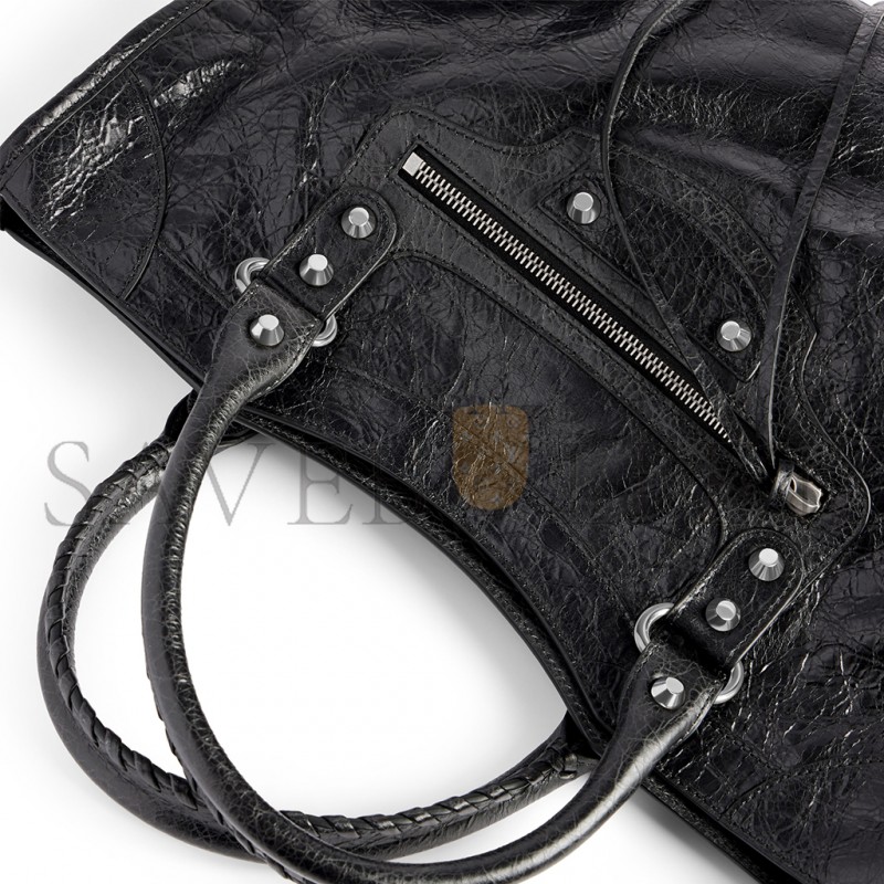 BALENCIAGA LE CITY MEDIUM BAG IN BLACK 7977862AA9S1000 (38*24*13cm) BALENCIAGA LE CITY MEDIUM BAG IN BLACK 7977862AA9S1000 (38*24*13cm)