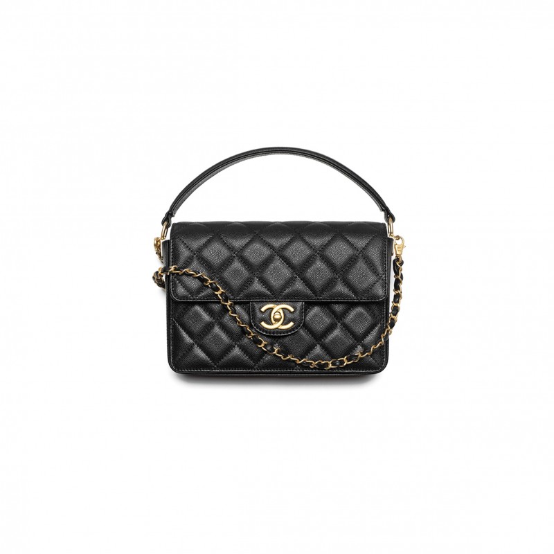CHANEL SMALL FLAP BAG WITH TOP HANDLE AS5166 (19*14*4.5cm)