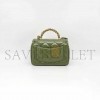 CHANEL CLASSIC MINI BAG WITH GREEN HANDLE AS5032 (19*14*8.5cm)