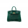 HERMES MASTER BIRKIN 25 EMEDAL TOP HANDLE BAG BAGBK256QSCROCOGPN (25*20*13cm)