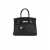 HERMES MASTER BIRKIN 30 WIFT WITH TOGO LEATHER BLACK SILVER BUCKLE BAG 195482 (30*22*15cm)