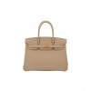 HERMES MASTER BIRKIN25 TOGO 81 DOVE GREY GOLD BUCKLE BAG 10087367 (25*20*13cm)