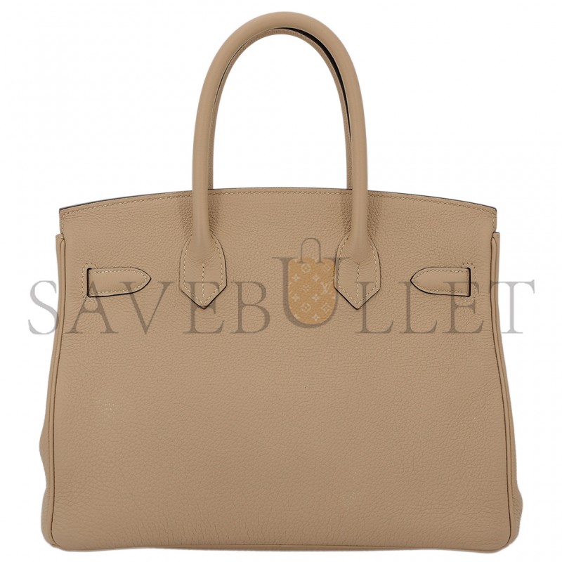 HERMES MASTER BIRKIN25 TOGO 81 DOVE GREY GOLD BUCKLE BAG 10087367 (25*20*13cm)