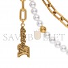 LOUIS VUITTON CHAIN BELT PEARLS BAG CHARM M01689