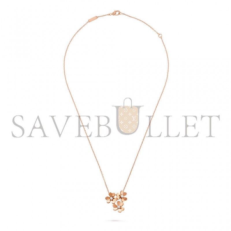 VAN CLEEF ARPELS FRIVOLE PENDANT, 3 FLOWERS VCARP2DL00