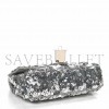 CHANEL SEQUIN CLASSIC SMALL FLAP SILVER (21*14*8cm) 
