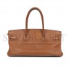 HERMES MASTER SHOULDER BIRKIN 42 TOGO GOLDEN BROWN LEATHER GOLD BUCKLE BAG 116571 (42*21*16cm)