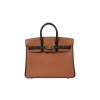 HERMES BIRKIN 25 CAMEL GOLD BUCKLE BAG 3649 (25*20*13cm)