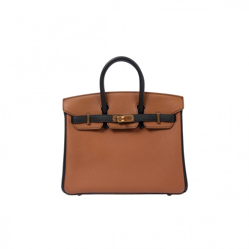 HERMES BIRKIN 25 CAMEL GOLD BUCKLE BAG 3649 (25*20*13cm)