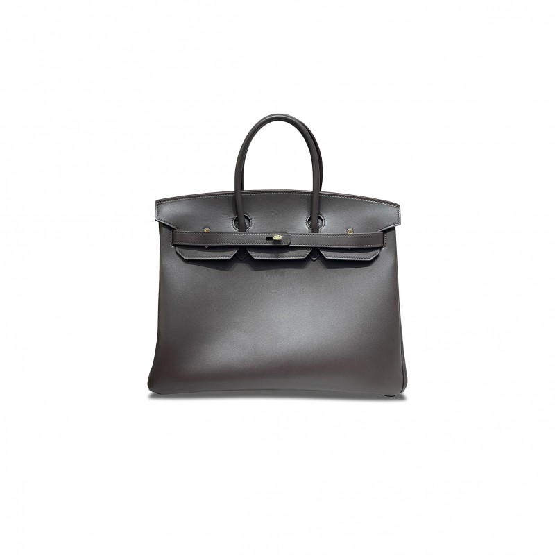 HERMES BIRKIN BOX 35 EBONY COLOR 4356310305 (35*25*18cm)
