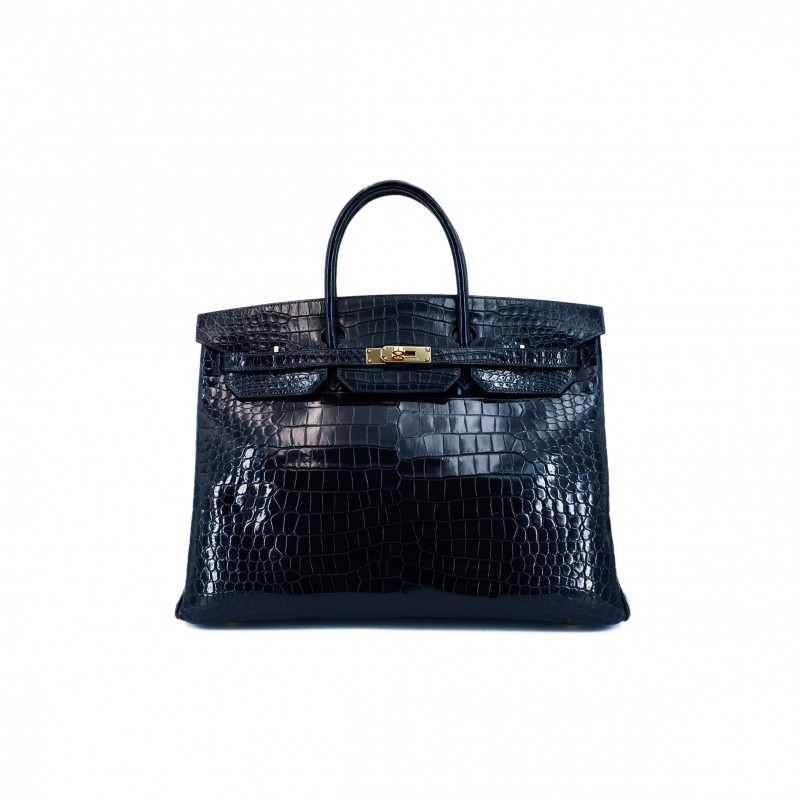 HERMÈS MASTER BIRKIN 40 MATTE BLACK CROCODILE BAG BK3078SCROCOGPN (40*30*21cm)