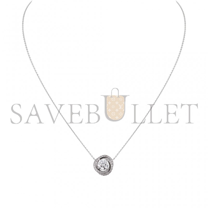 CARTIER TRINITY 18K WHITE GOLD, DIAMOND RUBAN NECKLACE N7424135