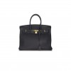 HERMES MASTER BIRKIN 35 TOGO LEATHER BLACK GOLD BUCKLE BAG H028369CC2Z (35*28*18cm)
