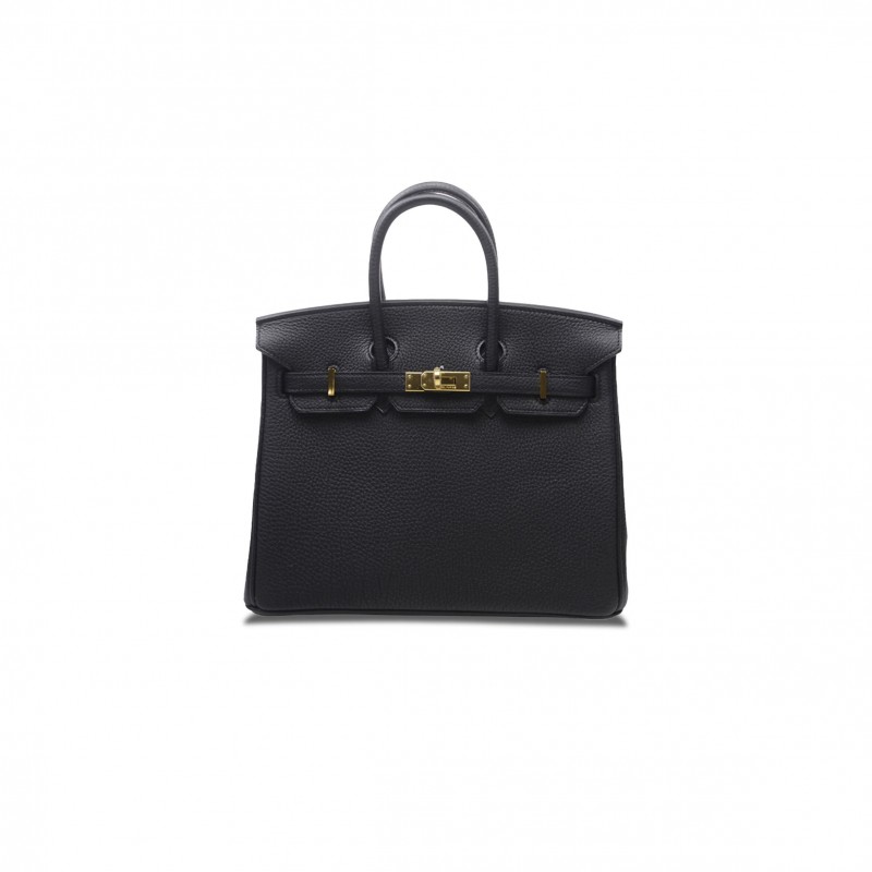 HERMES MASTER BIRKIN 25 TOGO LEATHER BLACK GOLD BUCKLE H028369CC89 (25*20*13cm)