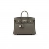 HERMES MASTER BIRKIN 25 TOGO LEATHER PEWTER GREY SILVER BUCKLE BAG BK258FTGSS (25*20*13cm)