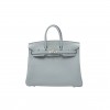 HERMES MASTER BIRKIN 30 TOGO LEATHER PEARL GREY SILVER BUCKLE BAG H028369CK08 (30*23*15cm)