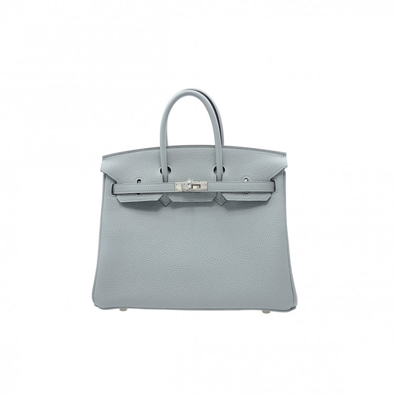 HERMES MASTER BIRKIN 30 TOGO LEATHER PEARL GREY SILVER BUCKLE BAG H028369CK08 (30*23*15cm)