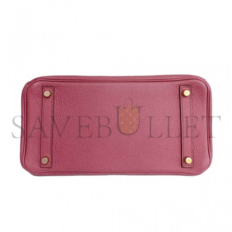 HERMES BIRKIN 30 TOGO LEATHER PINK GOLD BUCKLE BAG BK30K5FJGP (30*23*15cm)