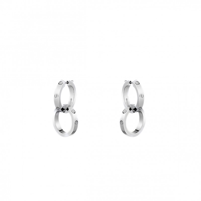 CARTIER LOVE WHITE GOLD EARRINGS B8301500