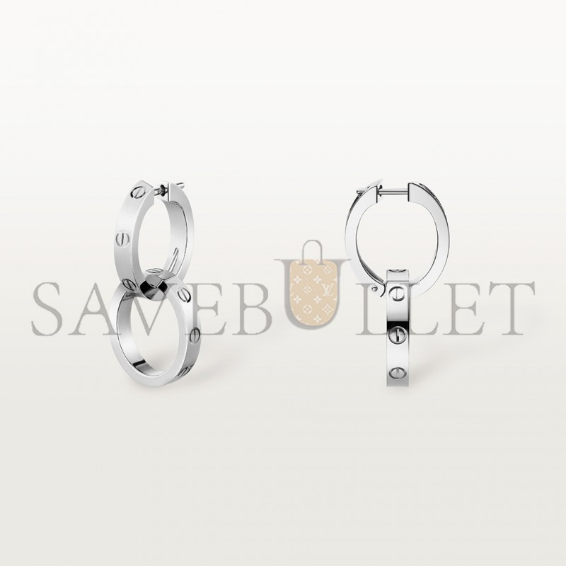 CARTIER LOVE WHITE GOLD EARRINGS B8301500