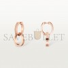 CARTIER LOVE ROSE GOLD EARRINGS, TRANSFORMABLE, SEMI-PAVED N8515240