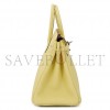 HERMÈS MASTER BIRKIN 30 TOGO LEATHER LEMON YELLOW SILVER BUCKLE BAG 1271660027 (30*23*15cm)