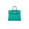 HERMÈS MASTER BIRKIN 25 TOGO LEATHER PEACOCK BLUE SILVER BUCKLE 1720000492 (25*20*13cm)