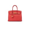 HERMÈS MASTER BIRKIN 25 TOGO LEATHER RED GOLD BUCKLE BAG 7622672931 (25*20*13cm)