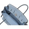 HERMÈS MASTER BIRKIN 35 TOGO LEATHER LINEN BLUE SILVER BUCKLE BK35J7TGSS (35*28*18cm)