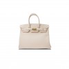 HERMES BIRKIN 35 TOGO LEATHER MILKSHAKE PLATINUM BUCKLE BAG BK3510TGGP (35*28*18cm)