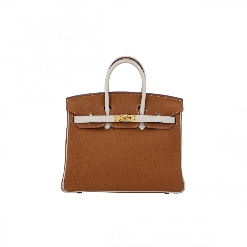 HERMES MASTER BIRKIN 30 TOGO LEATHER GOLDEN BROWN MILKSHAKE PLATINUM BUCKLE MSBK3332411 (30*23*15cm)