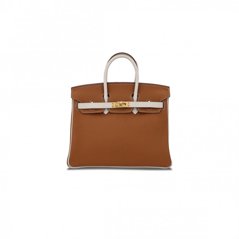 HERMES MASTER BIRKIN 30 TOGO LEATHER GOLDEN BROWN MILKSHAKE PLATINUM BUCKLE MSBK3332411 (30*23*15cm)