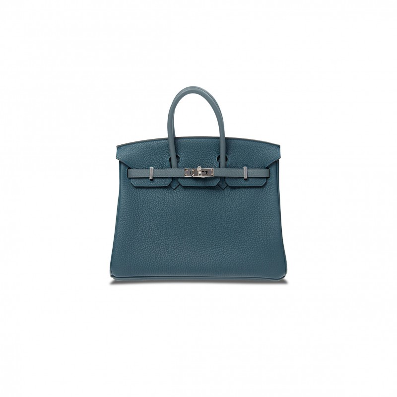 HERMES MASTER BIRKIN 30 EPSOM LEATHER CYPRESS GREEN AND ALMOND GREEN SILVER BUCKLE BK251PTGSS (30*23*15cm)