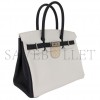 HERMES MASTER BIRKIN 30 TOGO LEATHER MILKSHAKE WHITE SILVER BUCKLE BAG 2632222857052 (30*23*15cm)